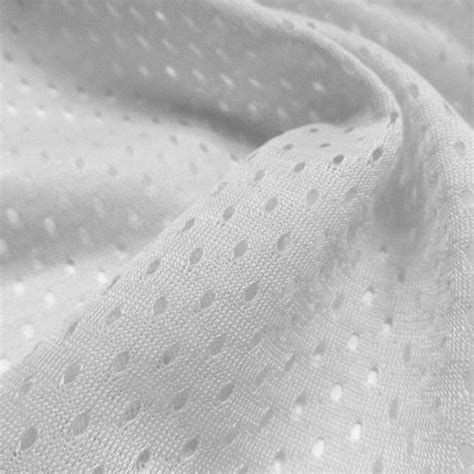 White Football Mesh Jersey Fabric - Athletic Sports Mesh Fabrics ...