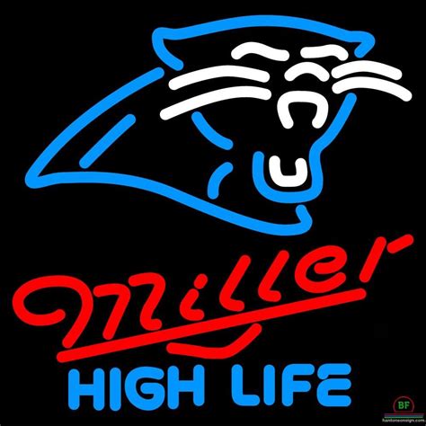 Custom Miller High Life Carolina Panthers Neon Sign NFL Teams Neon Light – DIY Neon Signs ...