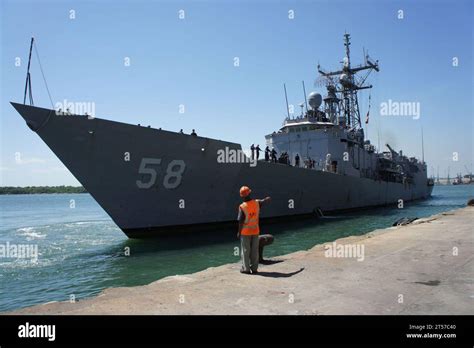 US Navy The guided-missile frigate USS Samuel B. Roberts (FFG 58) arrives at the Mombasa Port ...