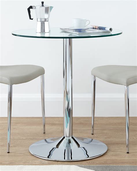 Naro Glass Round 2 Seater Table | Glass round dining table, Glass top table, Glass table