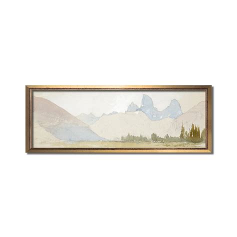 Panoramic Wall Art Landscape Painting Modern Farmhouse - Etsy