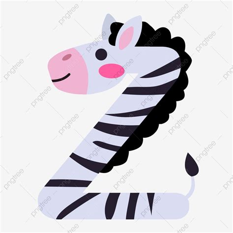 Zebra Alphabet Clipart PNG Images, Flat Cartoon Alphabet Animal Cute ...