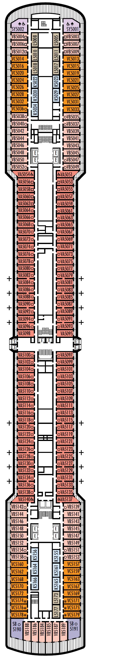 MS Westerdam Deck Plans | CruiseKings