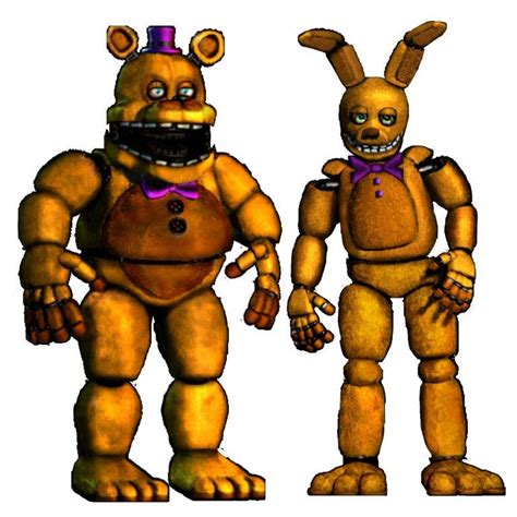 Fixed nightmare fredbear and fixed springtrap/springbonnie | Five Nights At Freddy's Amino