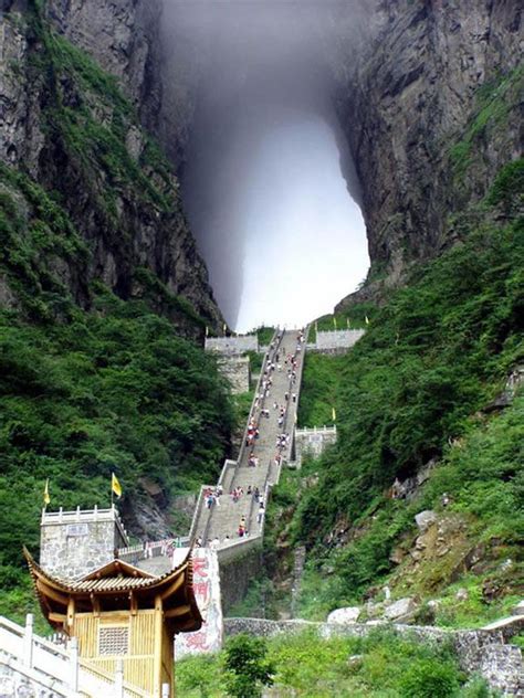 Tianmen Cave - where the flights went through | Tianmen mountain, Beautiful places to visit ...