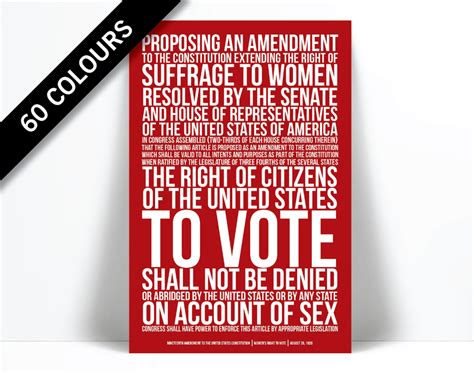 19th Amendment Women's Vote Art Print American History | Etsy in 2020 | Vote poster, American ...