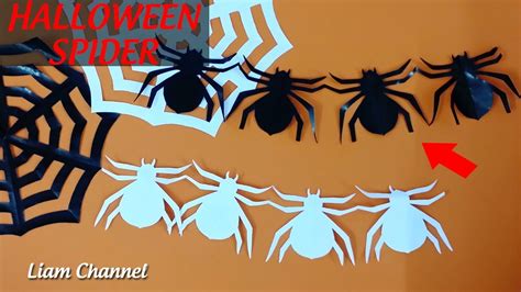 Cách cắt con Nhện trang trí Halloween dễ nhất | Easy Paper Spider DIY ...