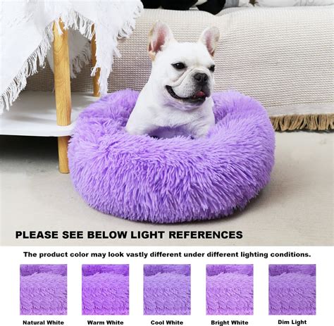 Purple Dog Beds for Small Dogs Washable,Calming Dog Bed