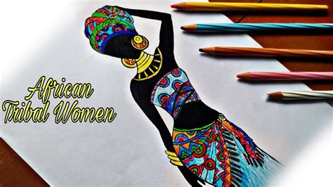 African Tribal Women Painting|Tribal Art|Easy African Women Silhouette ...