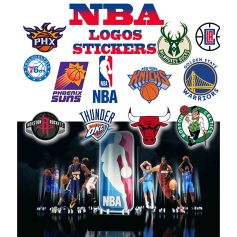 NBA logo stickers waterproof high quality vinyl stickers | Shopee ...