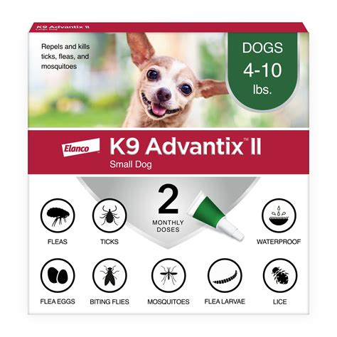 K9 Advantix II Topical Small Dog Flea & Tick Treatment, Pack of 2, 2 CT ...