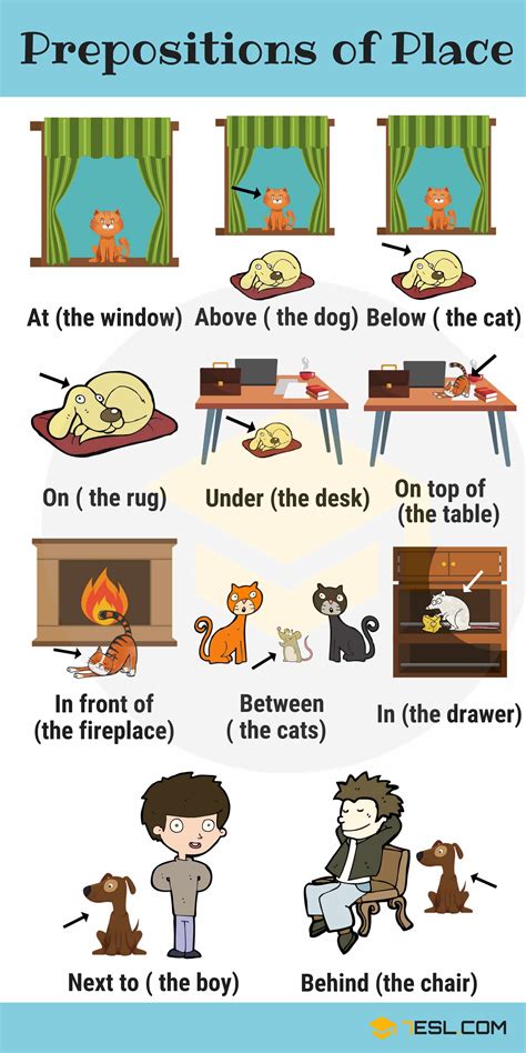 Prepositions with Pictures for Kids • 7ESL