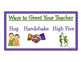 Teacher Greeting Signs Teaching Resources | Teachers Pay Teachers