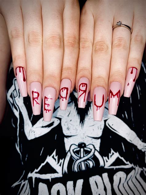 Redrum the Shining Press on Nails Horror Nails - Etsy Canada | Horror nails, Scary nails, Punk nails