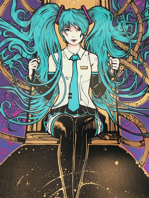 Prints Wall Décor Hatsune Miku Art Print Home Décor etna.com.pe