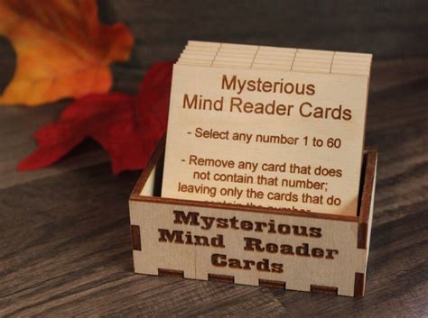 Mind Reader Game Cards with Display Box Math Games Fun Card | Etsy