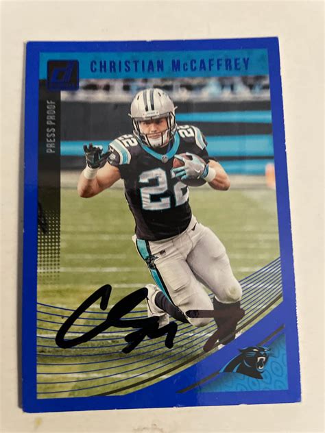 Christian McCaffrey Autographed card | Etsy