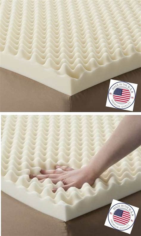 Vaunn Medical Egg Crate Convoluted Foam Mattress Pad - 3" Thick ...