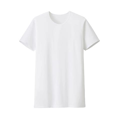 White Uniqlo T Shirt Neck Shirt Uniqlo Sleeve Cotton Premium Short ...