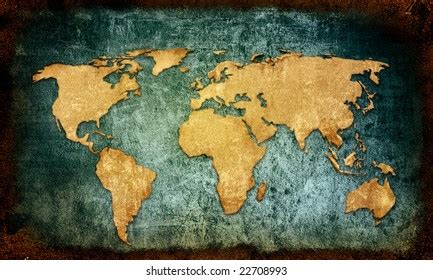 World Map Vintage Artwork Stock Illustration 22708993 | Shutterstock