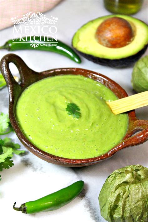 Mexico in My Kitchen: How to Make Green Salsa with Avocado / Cómo Hacer ...