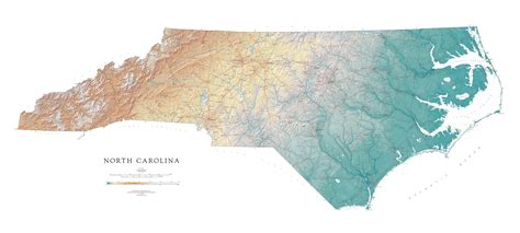 NC Elevation Tint Map : r/geology