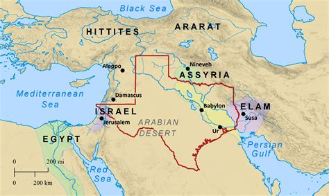 Map Of Middle East In Bible Times