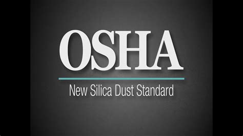 OSHA Silica Dust Standard - YouTube