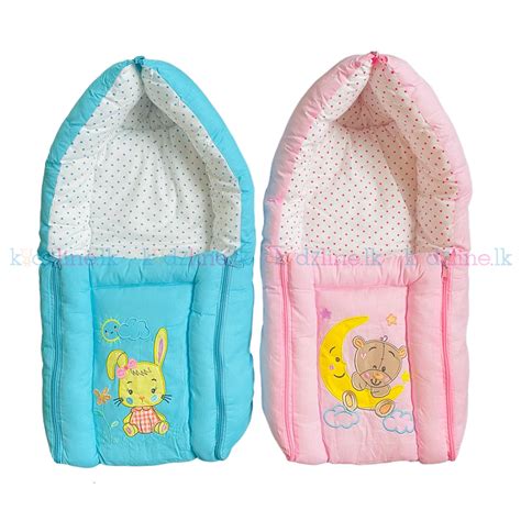 100% Cotton Material Baby Embroidery Sleeping Bag - Kidzline.lk Sri Lanka