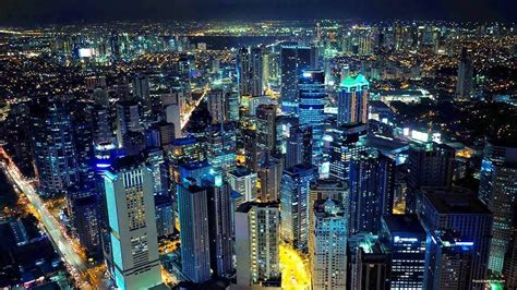 Metro Manila at Night (Philippines) [1080x608] | Philippines, City ...