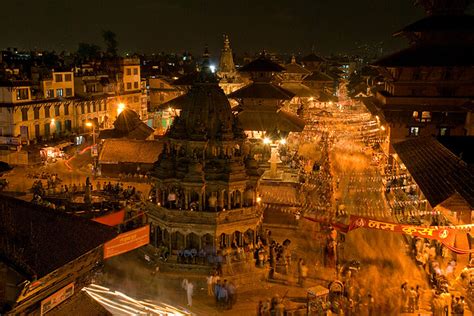 Patan Durbar Square at night | A bird's eye view of the Pata… | Flickr