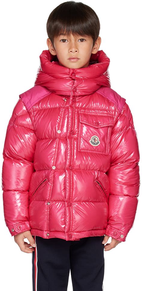 Moncler Enfant Kids Pink Karakorum Down Jacket Moncler Enfant