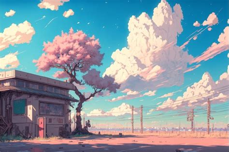 Premium Photo | Anime background pastel color Generative Ai