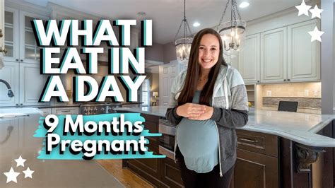 NINE MONTHS PREGNANT WHAT I EAT IN A DAY! - YouTube