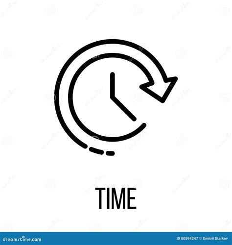 Time Icon or Logo in Modern Line Style. Stock Vector - Illustration of ...