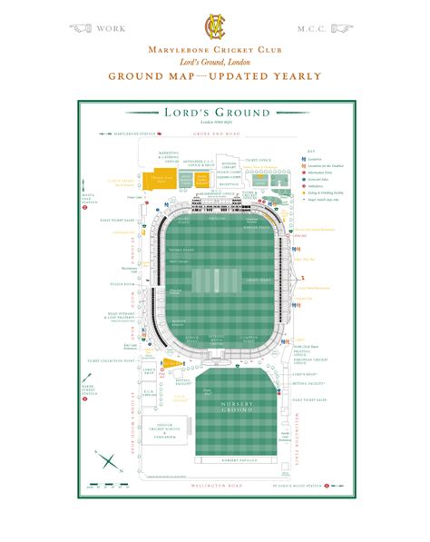 Map of Lord's Cricket Ground, Scottish event designer, Scottish stadium map designer, event ...