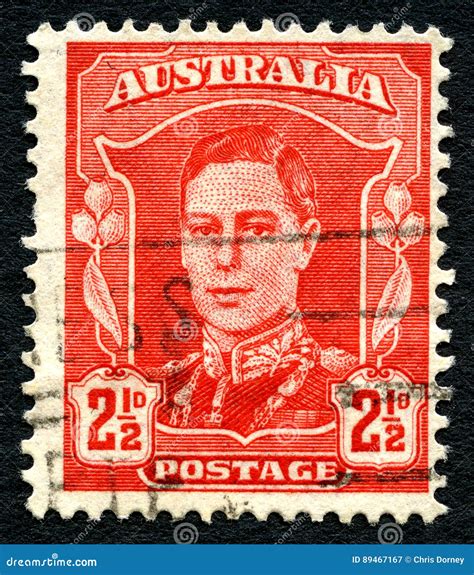 King George VI Australian Postage Stamp Editorial Photography - Image ...