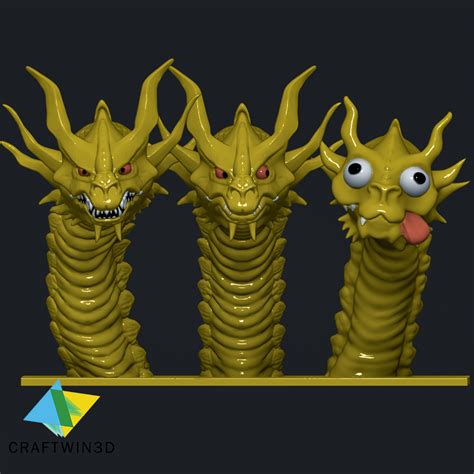 STL file 🐉 Print in Place Three-Headed Dragon Meme ! 🐉 ・3D printable ...