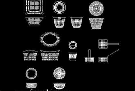 Laundry Basket Cad Block