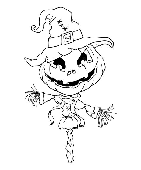 Scarecrow Hat Coloring Page