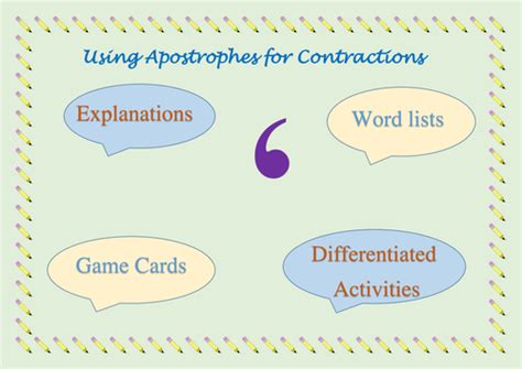 Using Apostrophes for Contractions | Teaching Resources