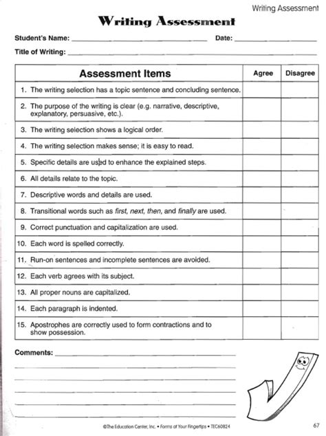 Writing Assessment Rubric - free printable | Assessment rubric, Writing assessment, Writing ...