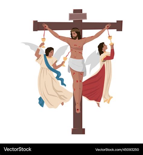 Precious blood of jesus flat Royalty Free Vector Image