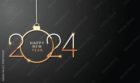 2024 Happy New Year Background Design. Greeting Card, Banner, Poster. Vector Illustration ...