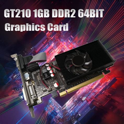 GT210 1GB DDR2 64Bit Graphics Card PCIE 2.0 GPU -Compatible DVI VGA ...