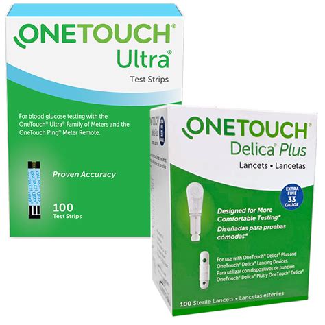 One Touch Ultra Blue Test Strips (100 Ct.) + Delica Lancets (100 Ct.) – Teststripz