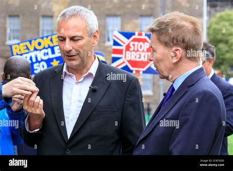 Kevin Maguire, Daily Mirror journalist and Andrew Pierce, Daily Mail Journalist, chat in ...