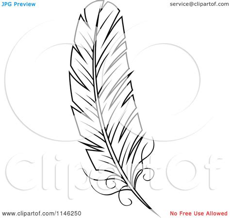 Feather Clip Art Black and White | Feather clip art, Feather drawing, Free vector illustration