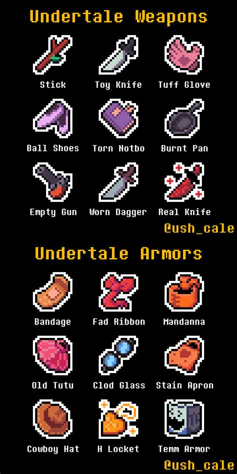 Undertale Items 16x16 - Choose the best and stay on guard | Undertale ...