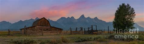 Mormon Row Sunrise Panorama Photograph by Michael Ver Sprill - Fine Art ...